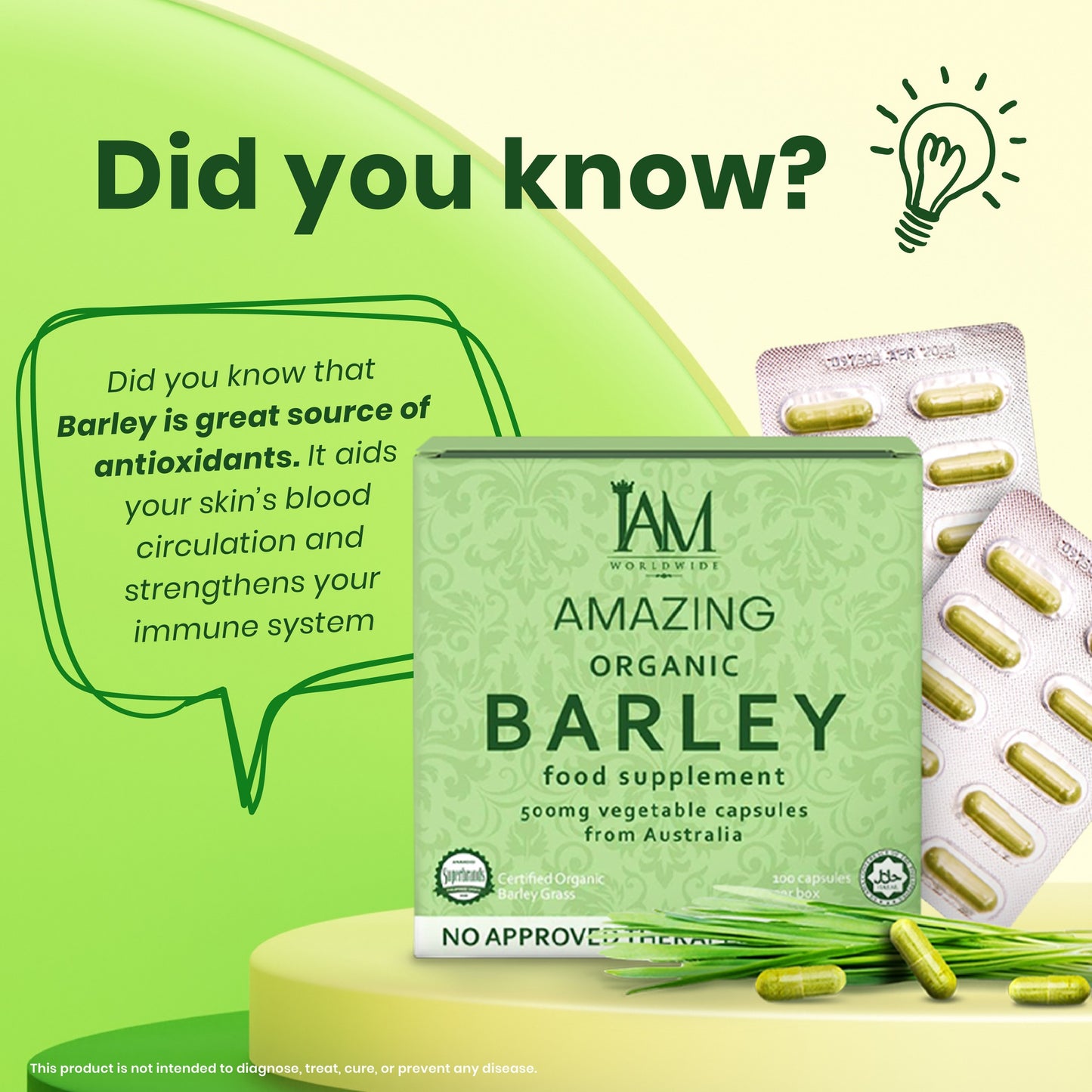 Amazing Organic Barley Capsules