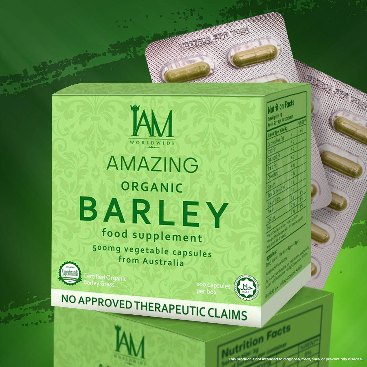 Amazing Organic Barley Capsules